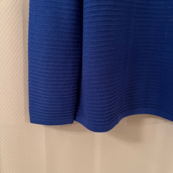 French Connection Lena Funnel Neck Pullover Sweater Royal Blue Sz M - Picture 3 of 12